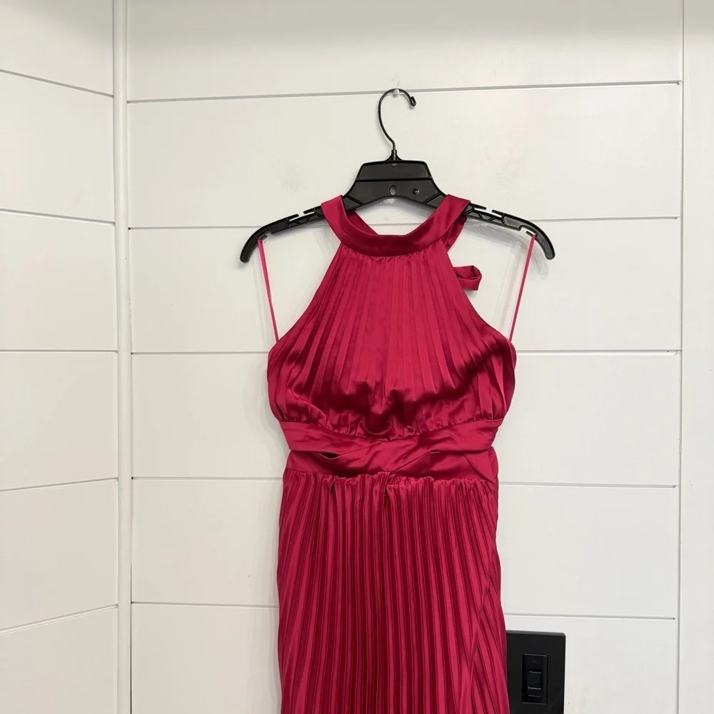 NEW Abercrombie & Fitch Giselle Halter Pleated Maxi Dress Size XS 23768_6